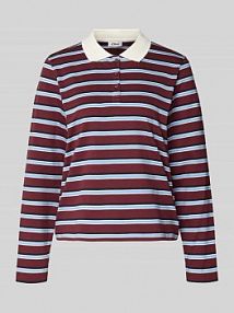 Koszulka polo o kroju Regular Fit z czystej bawełny s.Oliver RED LABEL czerwona damska EAN 2170795