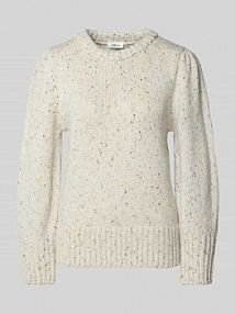 Sweter z dzianiny o kroju regular fit z dodatkiem bawełny s.Oliver RED LABEL biały damski EAN 2168129