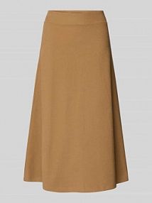 Spódnica midi z mieszanki bawełny s.Oliver RED LABEL brązowa EAN 2170106
