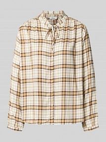 Bluzka koszulowa o kroju regular fit z mieszanki modalu wiskozy s.Oliver RED LABEL beżowa damska EAN 2170032