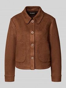 Kurtka koszulowa o kroju regular fit z wykładanym kołnierzem s.Oliver RED LABEL brązowa damska EAN 2170270