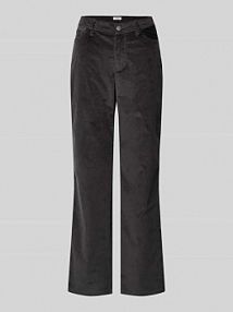 Spodnie sztruksowe o kroju regular fit z 5 kieszeniami s.Oliver RED LABEL szare damskie EAN 2170252