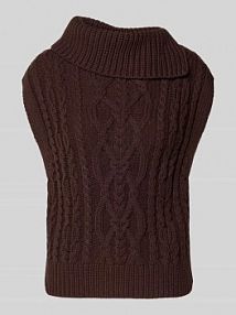 Bezrękawnik o kroju regular fit z mieszanki bawełny s.Oliver RED LABEL brązowa damska EAN 2168118