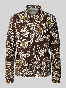 Bluzka z długim rękawem o kroju relaxed fit z mieszanki bawełny s.Oliver RED LABEL brązowa damska EAN 2175335