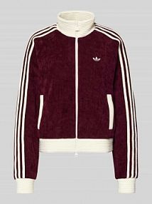 Bluza rozpinana o kroju regular fit ze stójką adidas Originals czerwona damska EAN KS0400