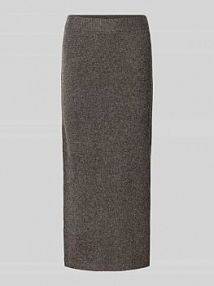 Spódnica midi o kroju slim fit z imitacji dzianiny model Julienne LeGer by Lena Gercke brązowa EAN LEG5024