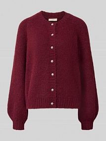 Kurtka z dzianiny z okrągłym dekoltem model Luisa FREE/QUENT czerwona damska EAN 206454