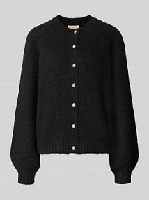 Kurtka z dzianiny z okrągłym dekoltem model Luisa FREE/QUENT czarna damska EAN 206454