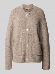 Kurtka z dzianiny z listwą guzikową model Lulu FREE/QUENT beżowa damska EAN 206653