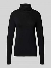 Bluzka z długim rękawem i golfem model Liana FREE/QUENT czarna damska EAN 116610