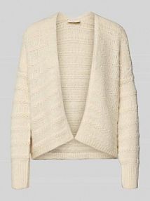 Kurtka z dzianiny o kroju relaxed fit z dodatkiem wełny model Wave FREE/QUENT biała damska EAN 207092