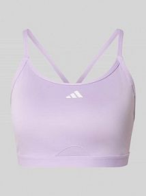 Biustonosz z nadrukiem z logo adidas Sportswear fioletowy EAN JW5132