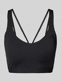 Biustonosz sportowy z Detal z logo adidas Sportswear czarny EAN JL5491