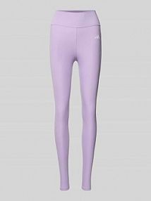 Legginsy o kroju slim fit z nadrukiem z logo adidas Sportswear fioletowe damskie EAN JW7649