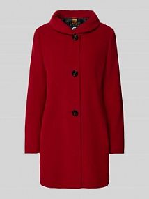 Płaszcz o kroju regular fit z mieszanki wełny lana z domieszką kaszmiru Gil Bret czerwony damski EAN 94786135