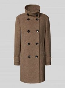 Płaszcz o kroju regular fit z mieszanki wełny ze stójką Gil Bret beżowy damski EAN 94536147