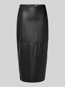 Spódnica midi o kroju slim fit z imitacji skóry model Zoma Ichi czarna EAN 20124720