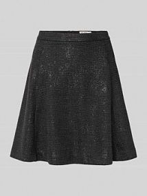 Spódnica mini o kroju regular fit z dodatkiem wiskozy model Kate Ichi czarna EAN 20124871