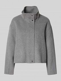 Kurtka wełniana o kroju relaxed fit z dodatkiem kaszmiru model VARAH PURE someday srebrna damska EAN 10434913296358