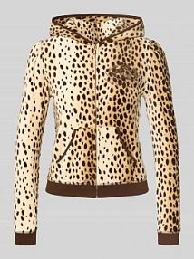 Bluza rozpinana z kapturem Juicy Couture brązowa damska EAN JCGAS225012A