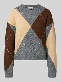 Sweter o kroju regular fit z dodatkiem wełny model Hedda GUIDO MARIA KRETSCHMER WOMAN brązowy damski EAN GMK4977002