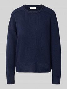 Sweter z dzianiny z okrągłym dekoltem model Ester GUIDO MARIA KRETSCHMER WOMAN granatowy damski EAN GMK4985003