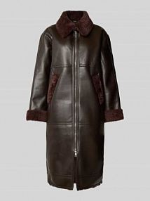 Płaszcz z zamkiem błyskawicznym model Enie GUIDO MARIA KRETSCHMER WOMAN brązowy damski EAN GMK4954001