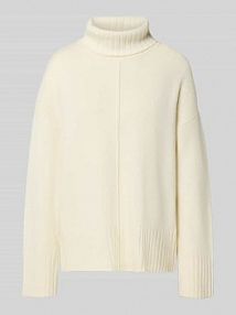 Sweter z golfem w kroju relaxed fit z dodatkiem wełny model 'Ilianer' GUIDO MARIA KRETSCHMER WOMAN biały damski EAN GMK4980001