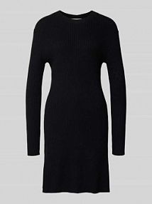 Dopasowana Sukienka z dzianiny z Mieszanka wiskozy Tom Tailor Denim czarna EAN 1049078