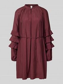 Sukienka mini o kroju relaxed fit z mieszanki wiskozy model TEMURA YAS czerwona EAN 26039012