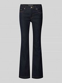 Jeansy z poszerzaną nogawką z mieszanki bawełny Tom Tailor niebieskie damskie EAN 1048886