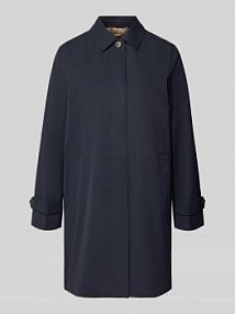 Płaszcz z krytą listwą guzikową i patkami na rękawach Gant granatowy damski EAN 4751170