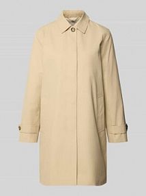 Płaszcz z krytą listwą guzikową i patkami na rękawach Gant beżowy damski EAN 4751170