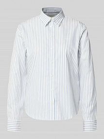 Bluzka o kroju regular fit z wyhaftowanym logo Gant biała damska EAN 4300658