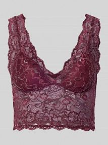 Biustonosz typu bralette z obszyciem z koronki model CHLOE Only czerwony EAN 15244888