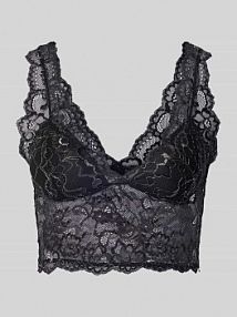 Biustonosz typu bralette z obszyciem z koronki model CHLOE Only czarny EAN 15244888