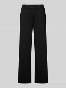 Spodnie z szerokimi nogawkami i zapięciem na guzik model Nanni FREE/QUENT czarne damskie EAN 200632