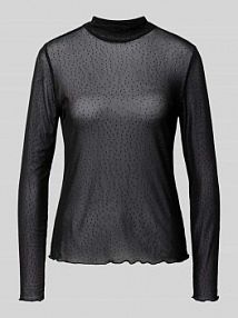 Bluzka z długim rękawem o półprzezroczystym designie model ISKA FREE/QUENT czarna damska EAN 207149