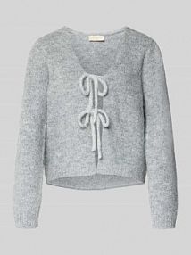 Kurtka z dzianiny o luźnym kroju z dodatkiem wełny model GRSLULU FREE/QUENT szara damska EAN 207033