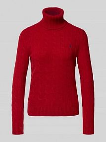 Golf o kroju slim fit z wyhaftowanym logo Polo Ralph Lauren czerwony damski EAN 211888686