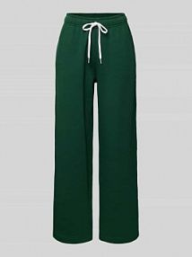 Spodnie dresowe z elastycznym pasem i tunelem Polo Ralph Lauren zielone damskie EAN 211977959