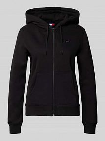 Bluza rozpinana o kroju regular fit z mieszanki bawełny Tommy Jeans czarna damska EAN DW0DW19729