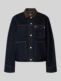 Kurtka jeansowa o kroju oversized z czystej bawełny Tommy Jeans niebieska damska EAN DW0DW21981