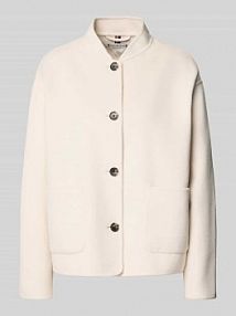 Bomberka o kroju regular fit z mieszanki wełny Tommy Hilfiger biała EAN WW0WW48773