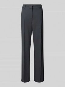 Spodnie o rozkloszowanym kroju w kant model Cleona classic someday srebrne damskie EAN 10450913488373