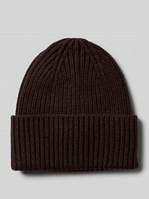 Czapka z dzianiny z szerokim brzegiem model Beky soft someday brązowa damska EAN 709938254100