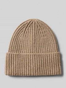 Czapka z dzianiny z szerokim brzegiem model Beky soft someday beżowa damska EAN 709938254100