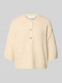 Sweter z dzianiny z rękawem o dł. 1/2 model Ester GUIDO MARIA KRETSCHMER WOMAN beżowy damski EAN GMK5067001