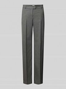 Spodnie materiałowe o kroju straight fit z dodatkiem wiskozy model Maine BRAX szare damskie EAN 77-9108 09252420