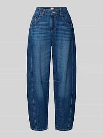 Jeansy barrel w skróconym kroju Model 'MEGAN' BRAX niebieskie damskie EAN 9-7402 09984120